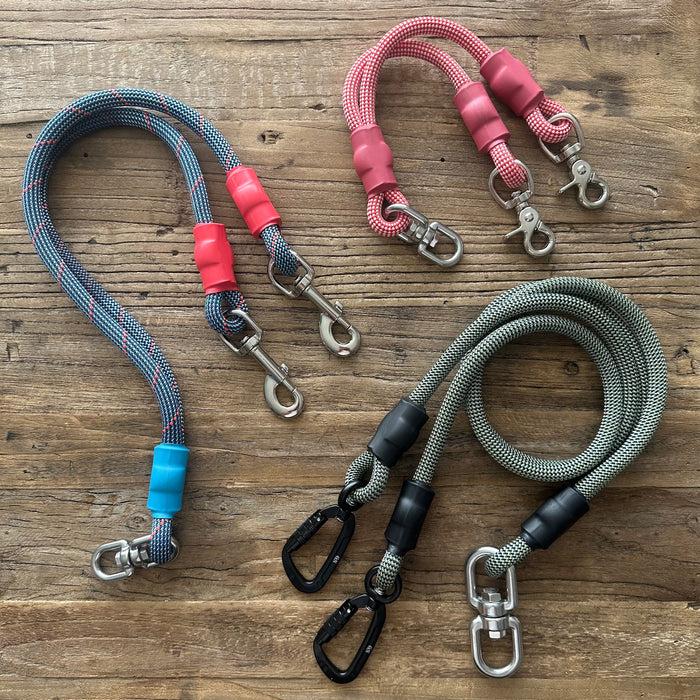 Climbing Rope Two Dog Leash, Coupler