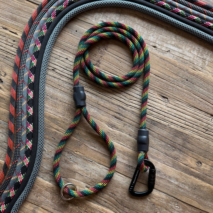 Black & Gray Patterns Climbing Rope Leashes