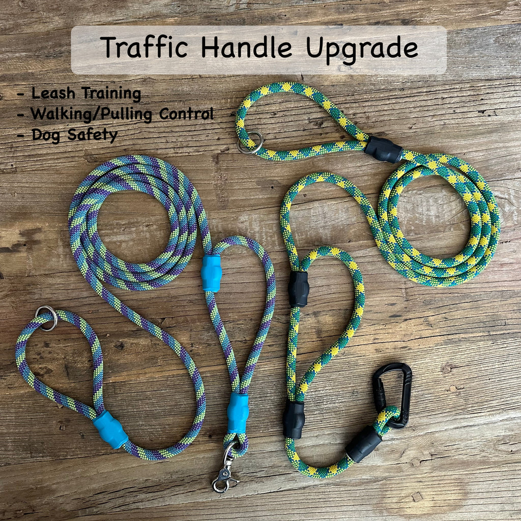 Teal Patterns Climbing Rope Leashes