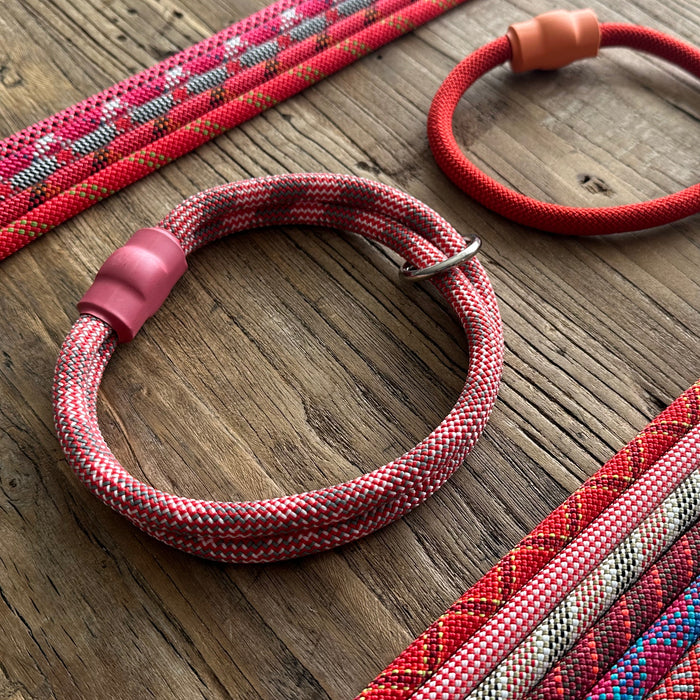 Red Patterns Climbing Rope Collars