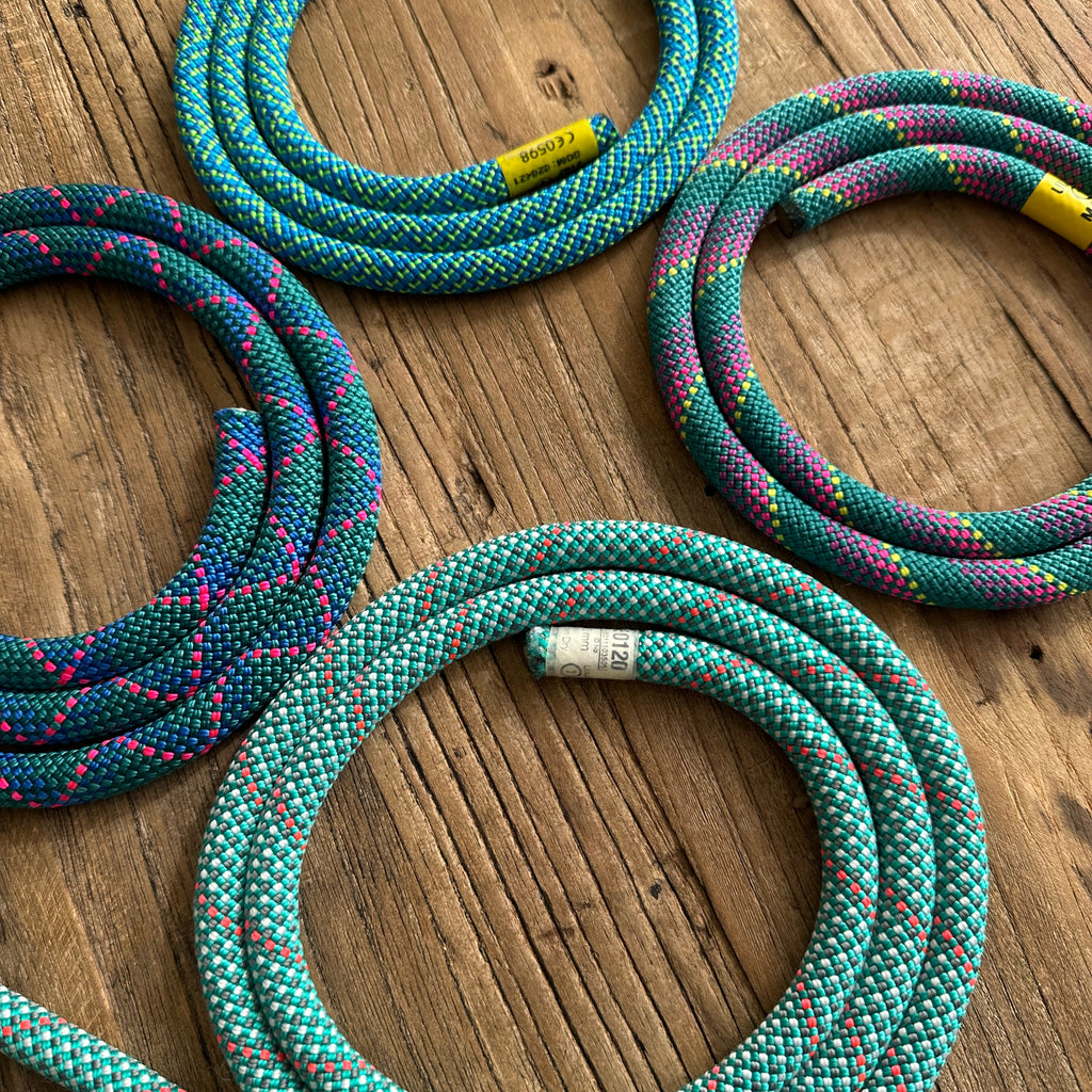 Teal Patterns Climbing Rope Collars