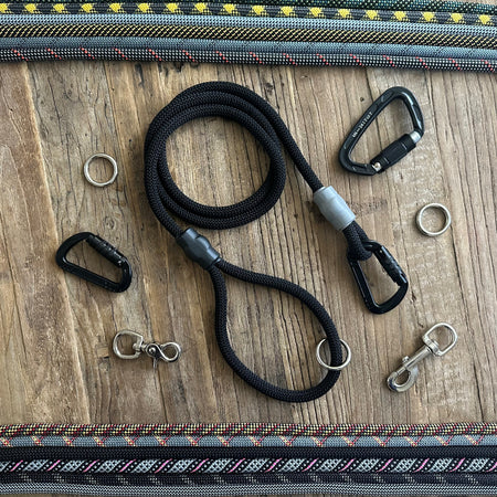 Black rope online leash dog