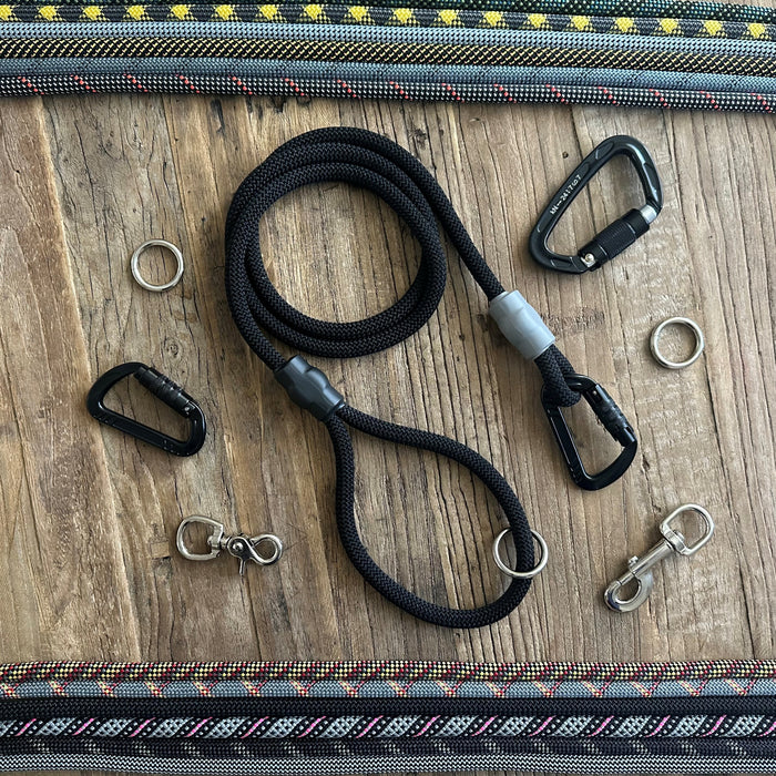 Black & Gray Patterns Climbing Rope Leashes