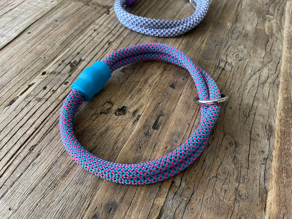 Blue Patterns Climbing Rope Collars