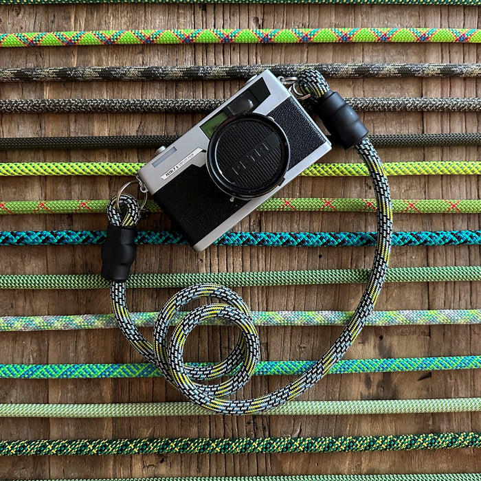 Green Patterns Climbing Rope Camera Strap (Neck or Wrist)