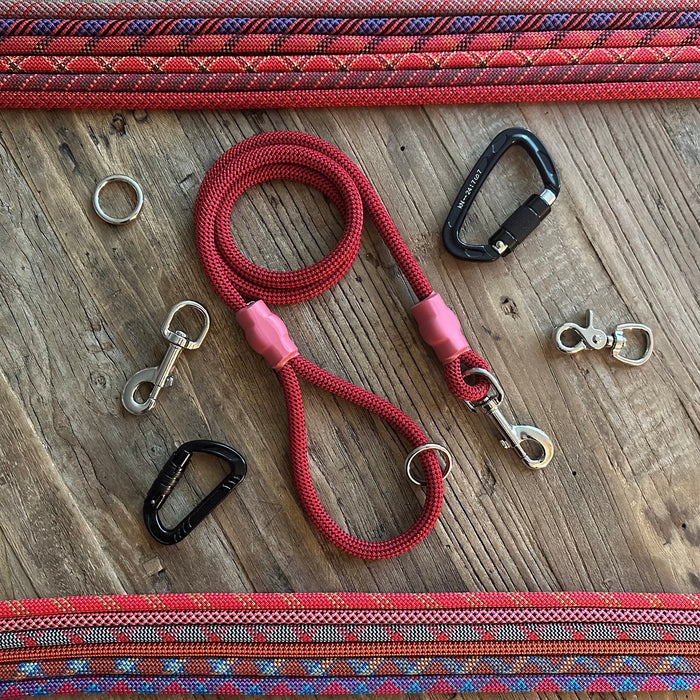 Red Patterns Climbing Rope Leashes